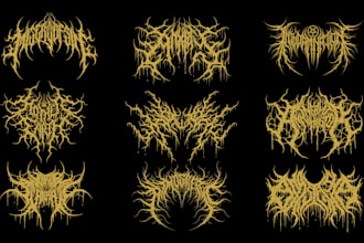 design a deathcore,death metal and brutal logo