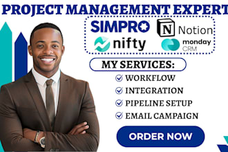 setup simpro integration basecamp project management nifty monday crm notion