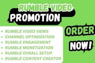 do organic rumble promotion, rumble video promotion