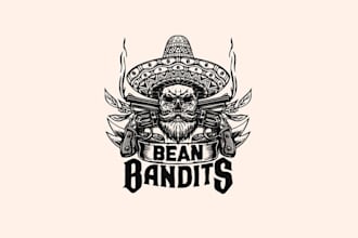 design cartel outlaws gangsters coffee company logo