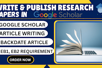 backdate write and publish article in google scholar peer reviewed indexed