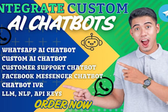 build custom ai chatbot, customer support chatbot IVR, llm integration API keys