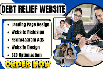design debt relief loan settlement debt consolidation debt resolution website