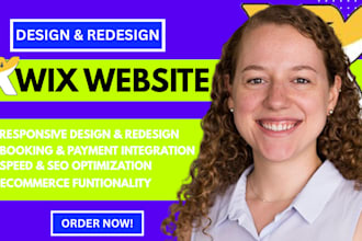 do wix landing page design, wix website design, wix redesign with online booking