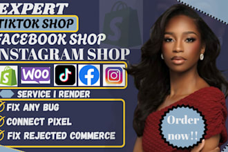 set up tiktok shop optimize tiktok shop product instagram shop facebook shop
