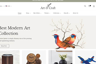 design wall art shopify 3d art store art dropshipping store art website