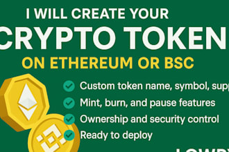 create your crypto token on ethereum or bsc