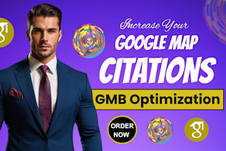 increase google map citations for gmb ranking, local seo optimization, citation
