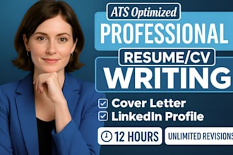 cv, ats resume, cover letter and optimize linkedin