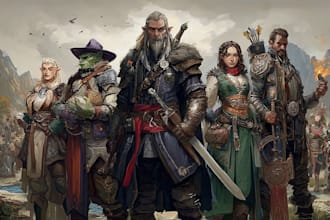create a amazing dnd party, d and d character for you