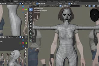 retopology, uv unwrap your 3d model, clothing with clean topology, blender maya