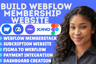 webflow membership lms wordpress subscription website airtable memberstack xano