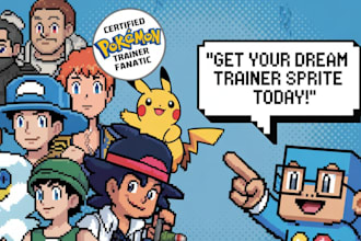 draw custom pokemon trainer for tcg pokemon card or fakemon