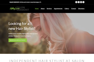 design spa website beauty salon website skincare website hair extension