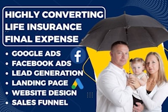 generate life insurance leads final expense landing page insurance website