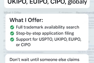 search and register your trademark in uspto, ukipo, euipo, cipo, globally