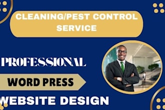 create cleaning company website or pest control company website
