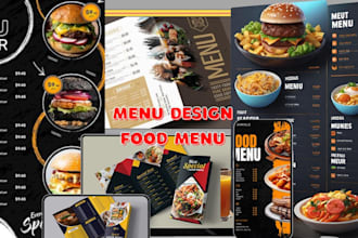 do food menu design restaurant menu digital menu price list design