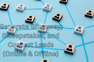 generate giveaway leads, sweepstakes leads, online and offline contests leads