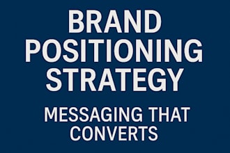 craft your brand positioning and messaging strategy that stands out