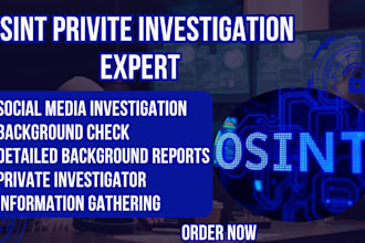 be your osint private investigator do osint background check osint detective