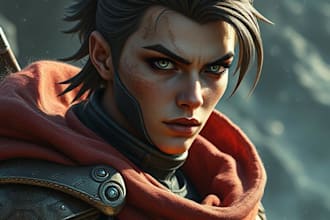 create fantasy, sci fi, character with hyperrealistic style