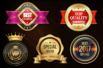 make modern best award, web badge, seal, stamp and shield logo or any graphic