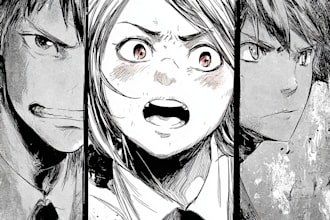 draw manga comic book artist or webtoon anime illustration