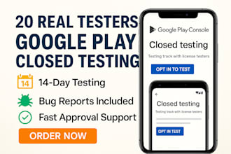 provide 20 testers for android and IOS app with feedback and reviews