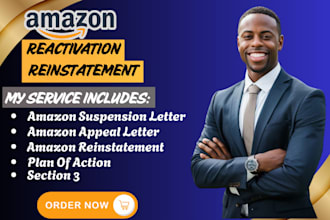 write an amazon reinstatement appeal letter for section 3 suspension