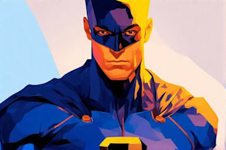 draw superhero portrait or fantasy character