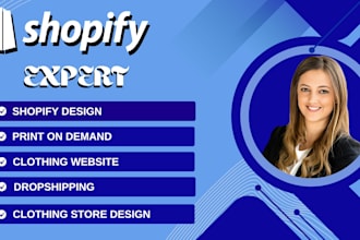 design shopify fashion store or shopify clothing website