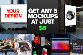 create billboard , product, e book mockups within 1 hour