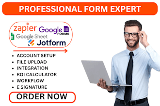 setup google sheets form typeform make zapier automation jotform