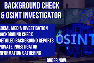 do background check private investigation osint detective digital forensics