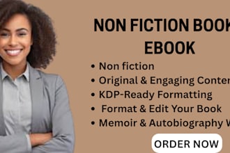 ghostwrite, format, and edit your nonfiction book, memoir, or autobiography