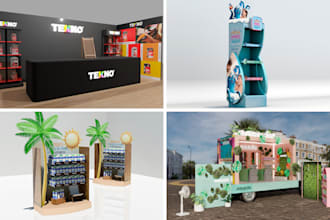 design 3d gondolas, btl activations, and event modules