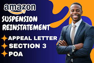 write detailed amazon poa for suspension appeal and account reinstatement