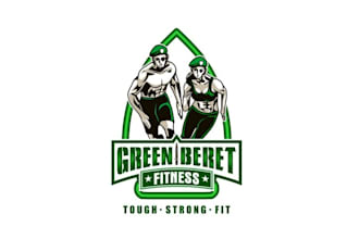 design perfect green beret fitness logo