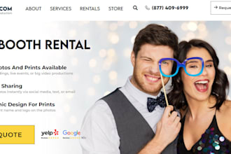 photo booth 360 degree wordpress website for your rental ecommerce business