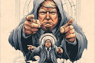 create a political or satirical cartoon