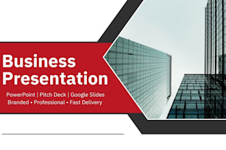design a modern business powerpoint presentation or pitch deck