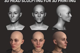 do 3d head 3d digital sculpting 3d face action figures ztl stl obj file printing