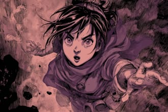 draw manga illustration for comic book and character design