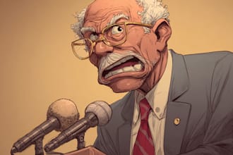 make satire, editorial or political cartoons for you