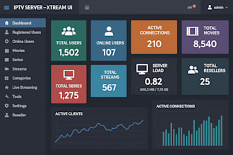 setup best iptv server, xtream ui, xui one, api configuration, reseller panel
