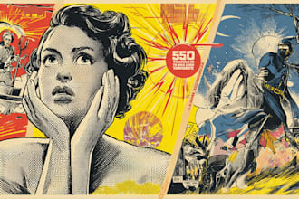draw a retro vintage comic illustration