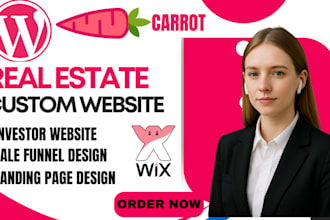 build investor real estate carrot wordpress website landing page lead SEO setup