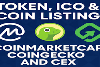 do fast token listing, ico listing, coin listing on coinmarketcap, coingecko cex