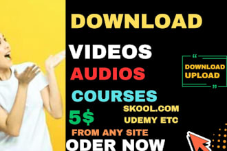 extract videos audios and courses from various websites